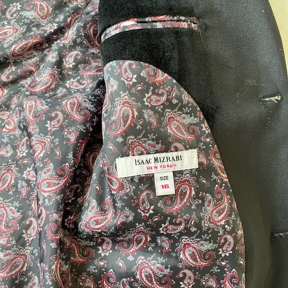 Isaac Mizrahi  boys velvet blazer size 16 - Picture 4 of 7